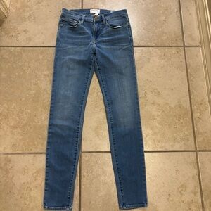 Frame Denim Jeans Size 26 Le Skinny De Jeanne Woodley Stretch Medium Wash Blue